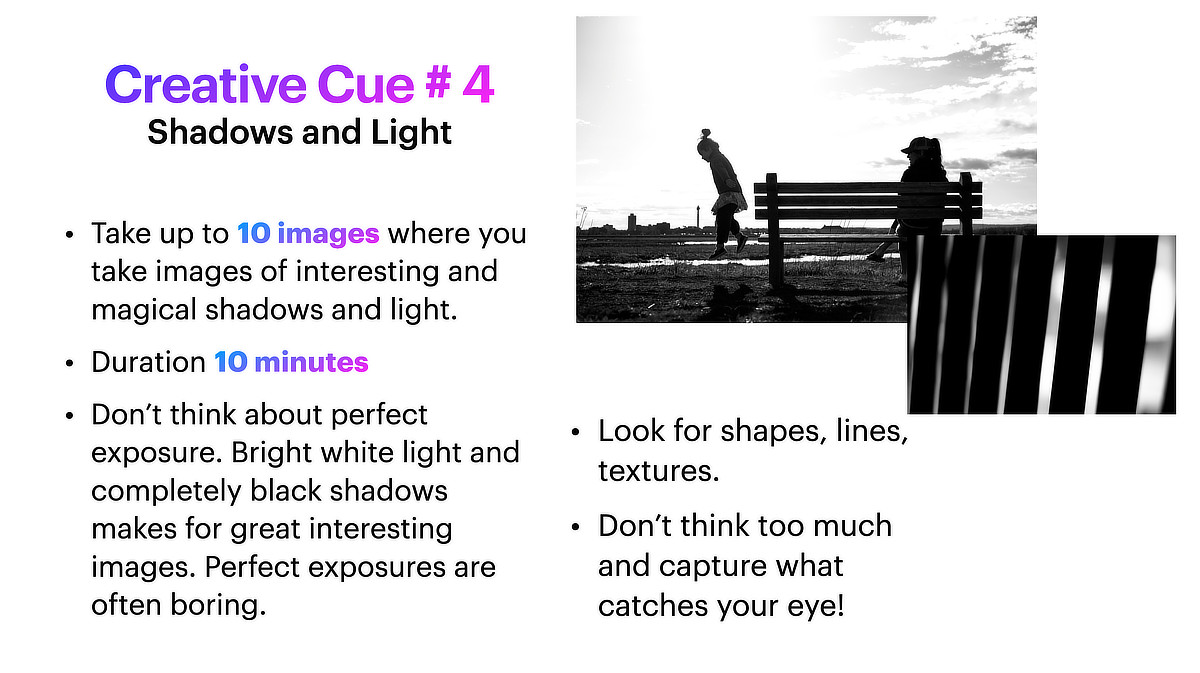 Original reference slide: Shadows and light.